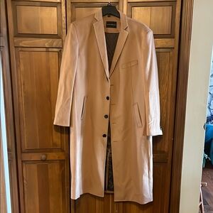 Arthur Black Camel Tan Trench Coat Full-Length Minimalist Design